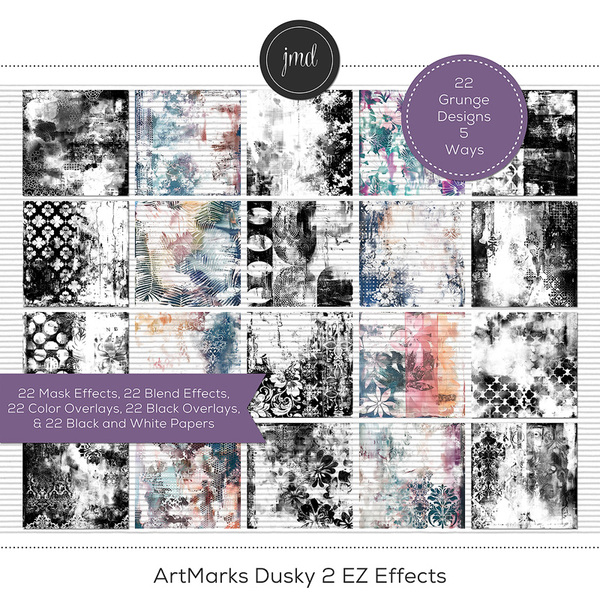 ArtMarks Dusky 2 EZ Effects Digital Art - Digital Scrapbooking Kits