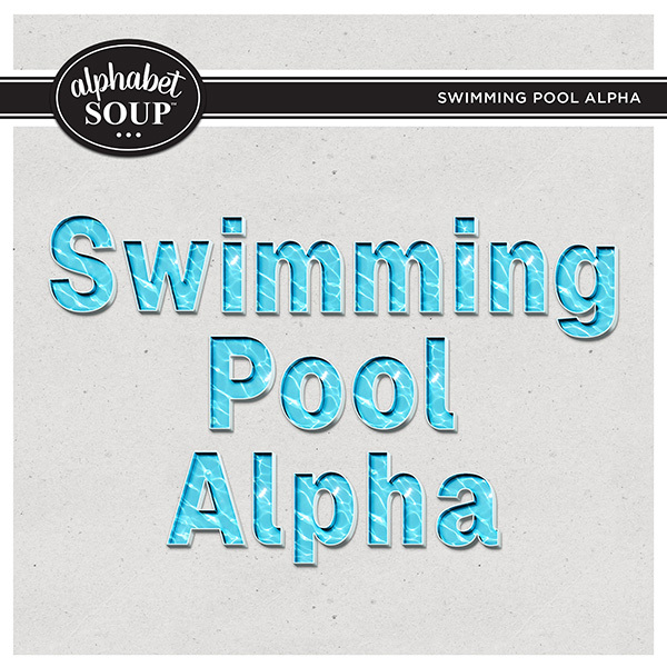 Swimming Pool Alpha Digital Art - Digital Scrapbooking Kits