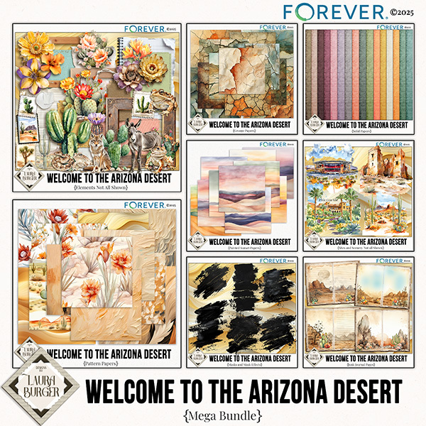Welcome to The Arizona Desert Mega Bundle Digital Art - Digital Scrapbooking Kits