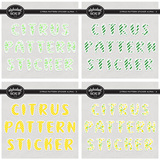 Citrus Pattern Sticker Alpha Bundle
