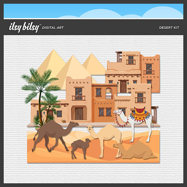 Desert Kit Digital Art - Digital Scrapbooking Kits