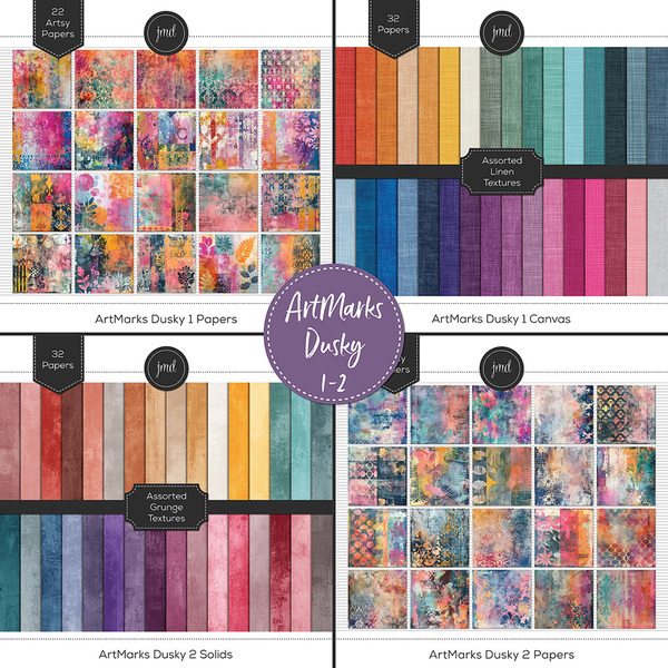ArtMarks Dusky 1-2 Digital Art - Digital Scrapbooking Kits