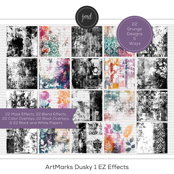 ArtMarks Dusky 1 EZ Effects Digital Art - Digital Scrapbooking Kits