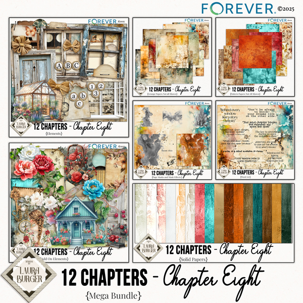 12 Chapters - Chapter Eight Mega Bundle Digital Art - Digital Scrapbooking Kits