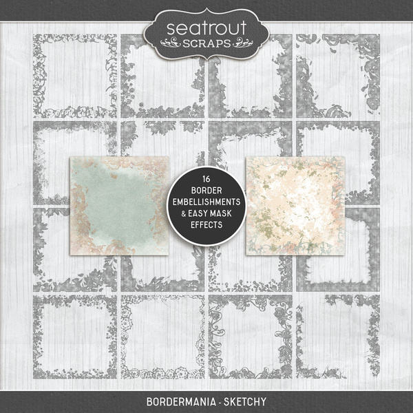 BorderMania - Sketchy Digital Art - Digital Scrapbooking Kits