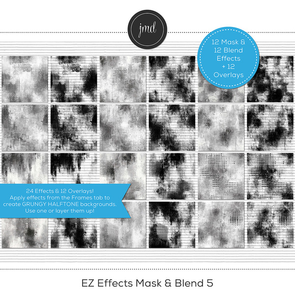 EZ Effects Mask & Blend 5 Digital Art - Digital Scrapbooking Kits