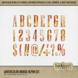 Watercolor Orange Alpha Set