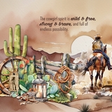 Cowboy Western Watercolor Elements