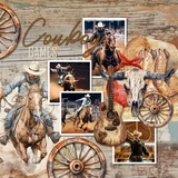 Cowboy Western Watercolor Elements