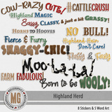 Highland Herd Word Art