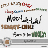 Highland Herd Word Art