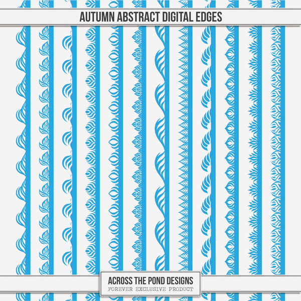 Autumn Abstract Digital Edges Digital Art - Digital Scrapbooking Kits