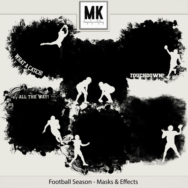 Football Season - Masks & Effects Digital Art - Digital Scrapbooking Kits