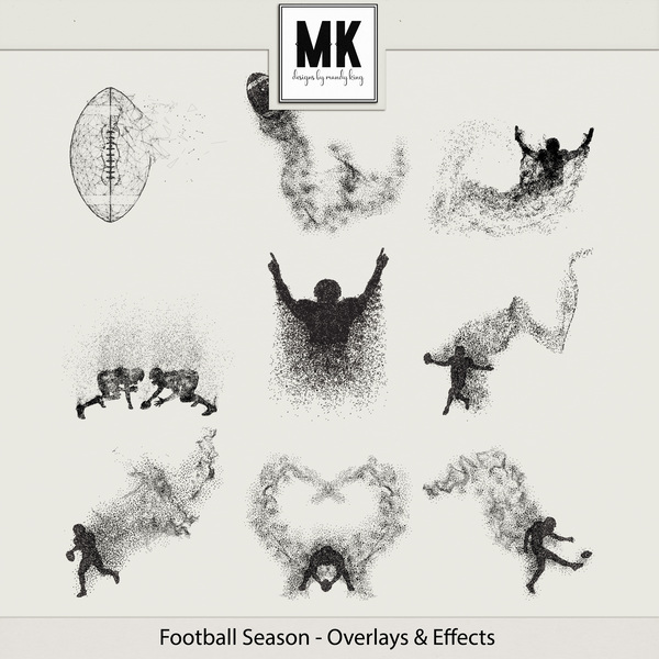 Football Season - Overlays & Effects Digital Art - Digital Scrapbooking Kits
