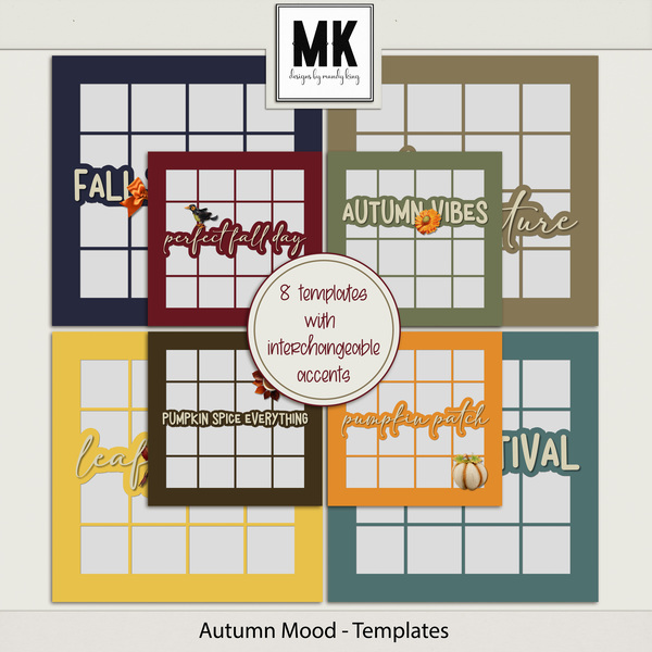 Autumn Mood - Templates Digital Art - Digital Scrapbooking Kits