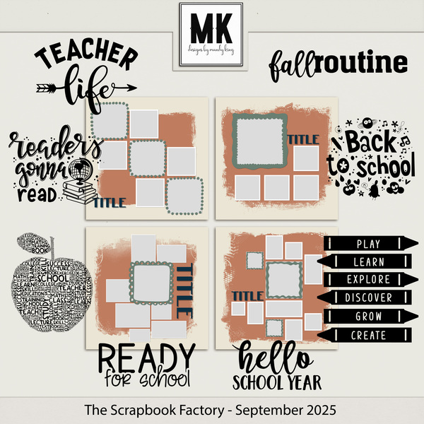 The Scrapbook Factory - September 2025 Digital Art - Digital Scrapbooking Kits