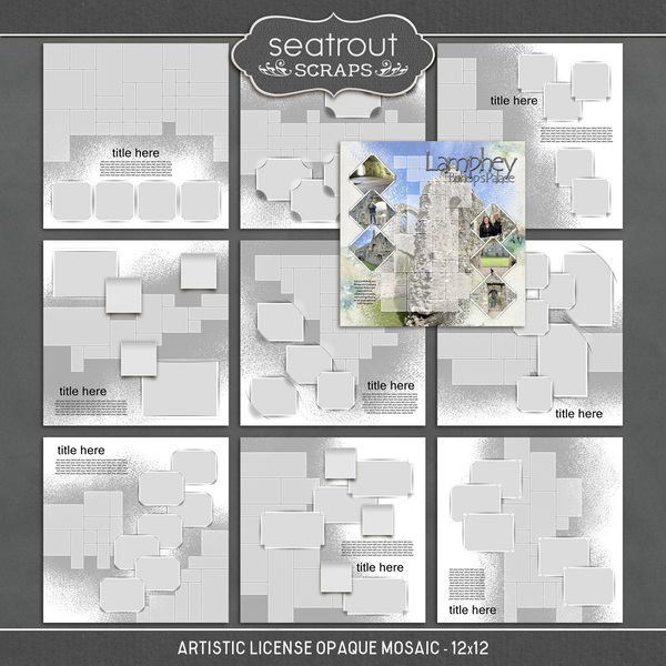 Artistic License Opaque Mosaic Digital Art - Digital Scrapbooking Kits