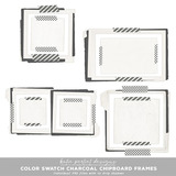 Color Swatch Charcoal Chipboard Frames