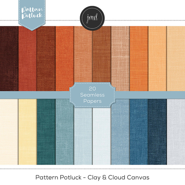 Pattern Potluck - Clay & Cloud Canvas Digital Art - Digital Scrapbooking Kits