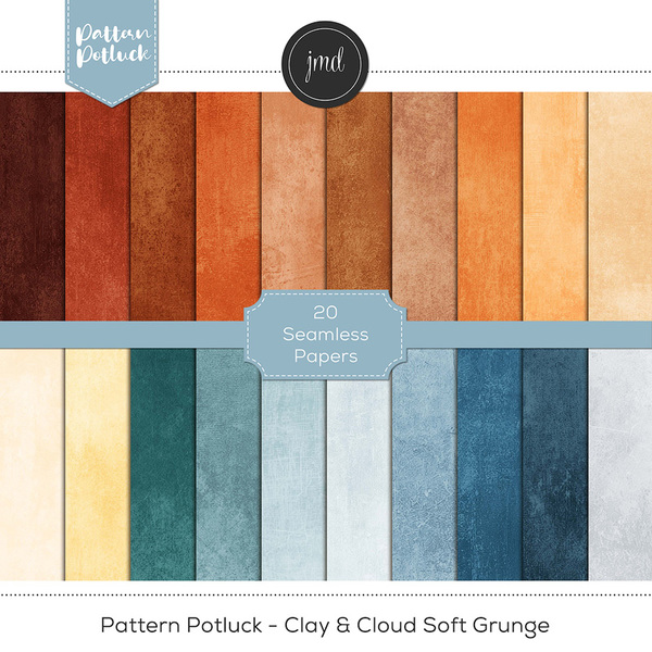 Pattern Potluck - Clay & Cloud Soft Grunge Digital Art - Digital Scrapbooking Kits