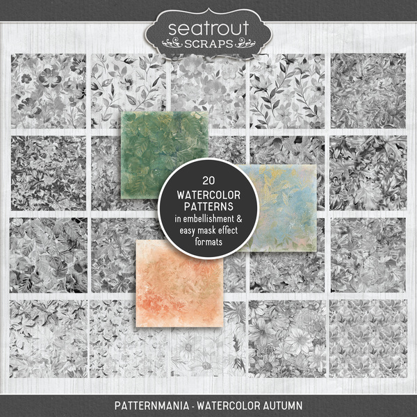 PatternMania Watercolor Autumn Digital Art - Digital Scrapbooking Kits