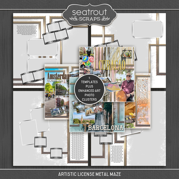 Artistic License Metal Maze Digital Art - Digital Scrapbooking Kits