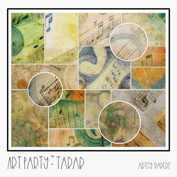 Tarab - Artsy Papers Digital Art - Digital Scrapbooking Kits
