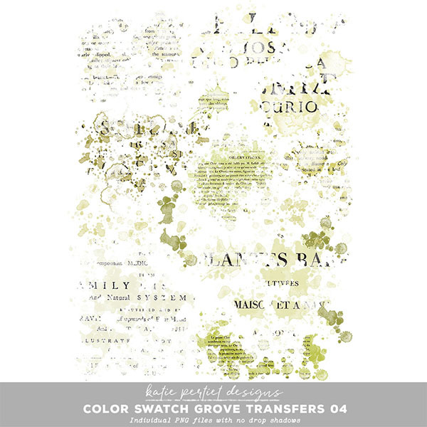 Color Swatch Grove Transfers 04 Digital Art - Digital Scrapbooking Kits