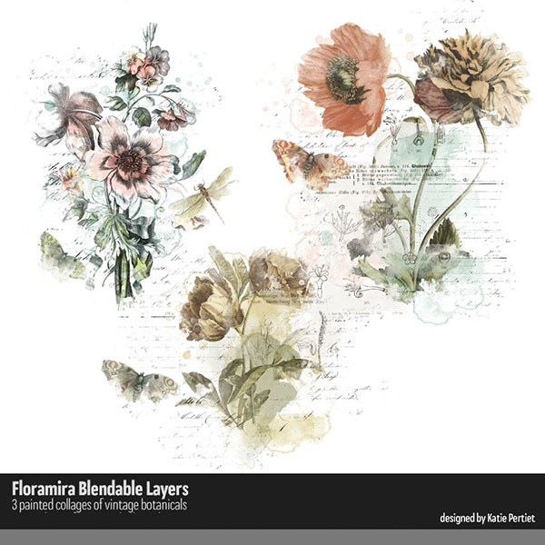 Floramira Blendable Layers Digital Art - Digital Scrapbooking Kits