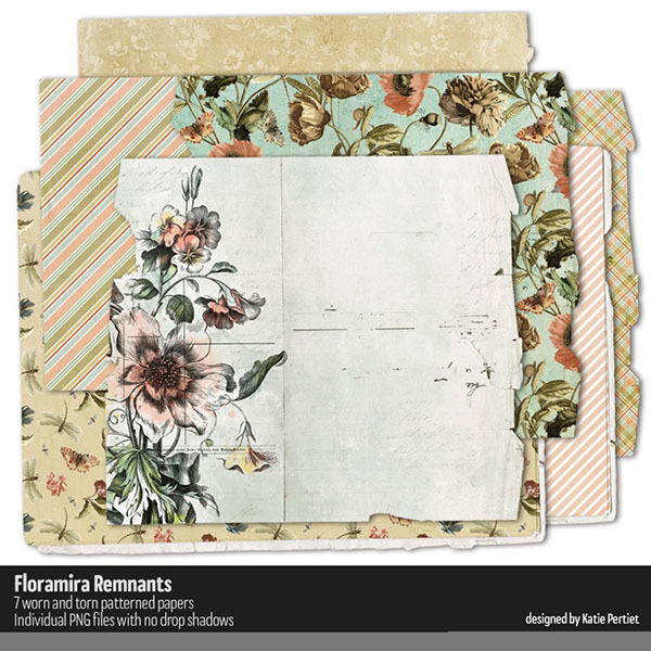 Floramira Remnants Digital Art - Digital Scrapbooking Kits