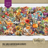 Fall Walk Watercolor Bundle