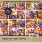 Fall Walk Watercolor Bundle