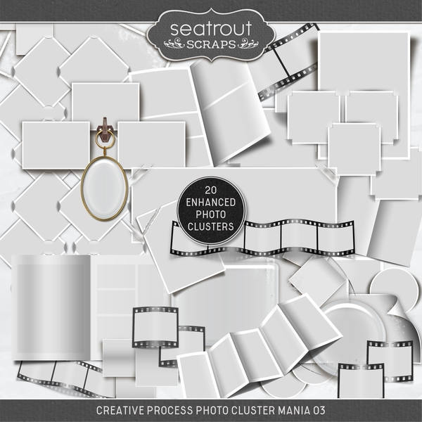 Creative Process Photo Cluster Mania 03 Digital Art - Digital Scrapbooking Kits