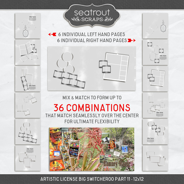 Artistic License Big Switcheroo Part 11 Digital Art - Digital Scrapbooking Kits