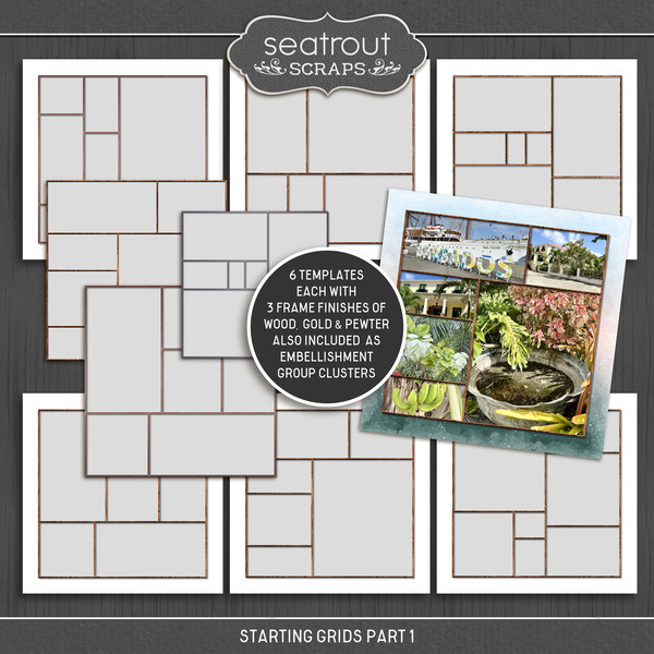 Starting Grids Part 1 Digital Art - Digital Scrapbooking Kits