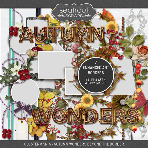 ClusterMania - Autumn Wonders Beyond the Border Digital Art - Digital Scrapbooking Kits