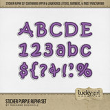 Sticker Purple Alpha Set
