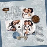 Antique Damask Papers Blue