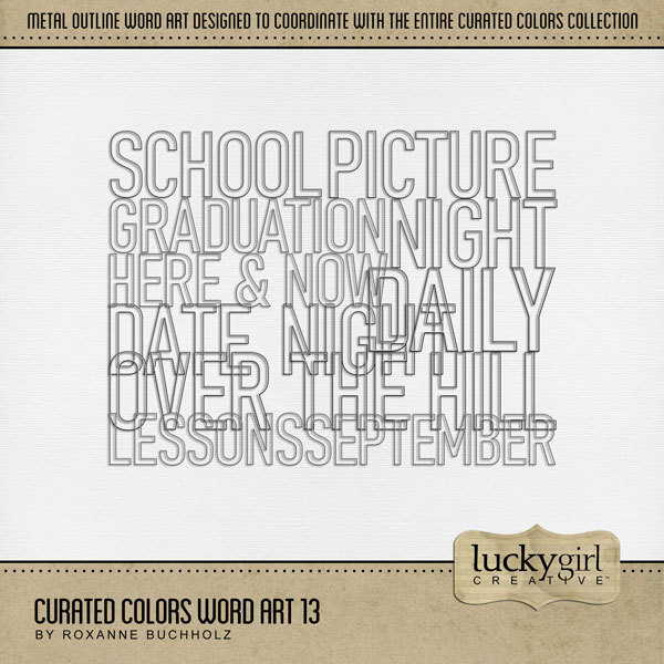 Curated Colors Word Art 13 Digital Art - Digital Scrapbooking Kits