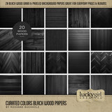 Curated Colors Black Wood Papers