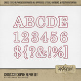 Cross Stitch Pink Alpha Set