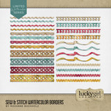 Sew & Stitch Watercolor Borders