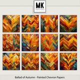 Ballad of Autumn - Painted Chevron Papers