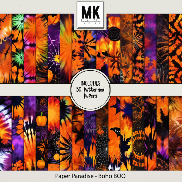 Paper Paradise - Boho BOO Digital Art - Digital Scrapbooking Kits