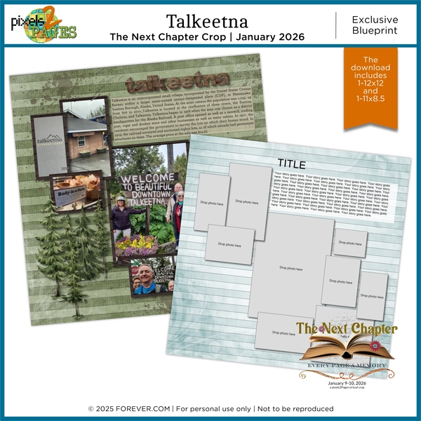 p2P Exclusive Blueprint Talkeetna Digital Art - Digital Scrapbooking Kits