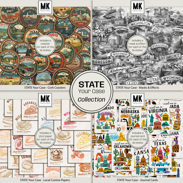 STATE Your Case - Collection Digital Art - Digital Scrapbooking Kits