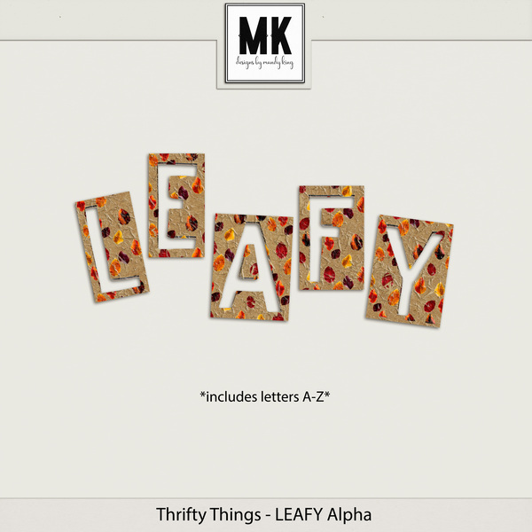 Thrifty Things - Leafy Alpha Digital Art - Digital Scrapbooking Kits