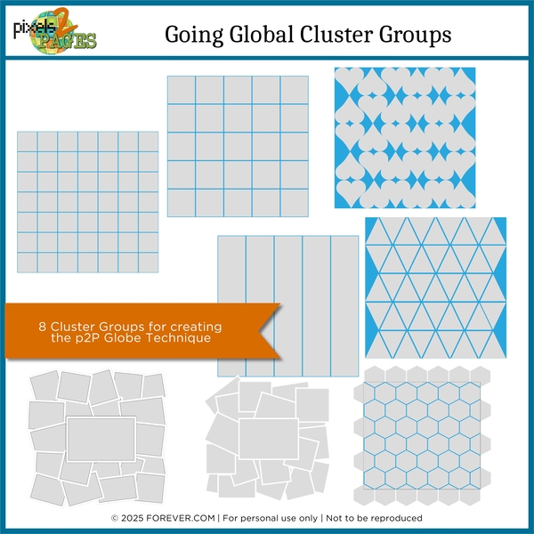 Going Global Cluster Groups Digital Art - Digital Scrapbooking Kits