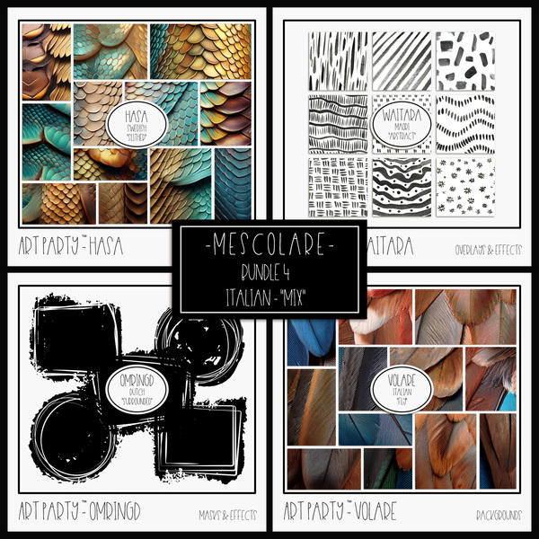 Mescolare - Bundle 4 Digital Art - Digital Scrapbooking Kits