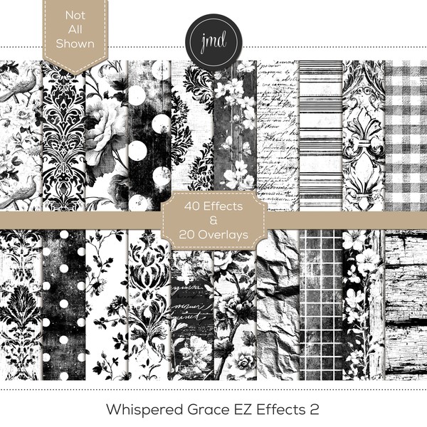 Whispered Grace EZ Effects 2 Digital Art - Digital Scrapbooking Kits